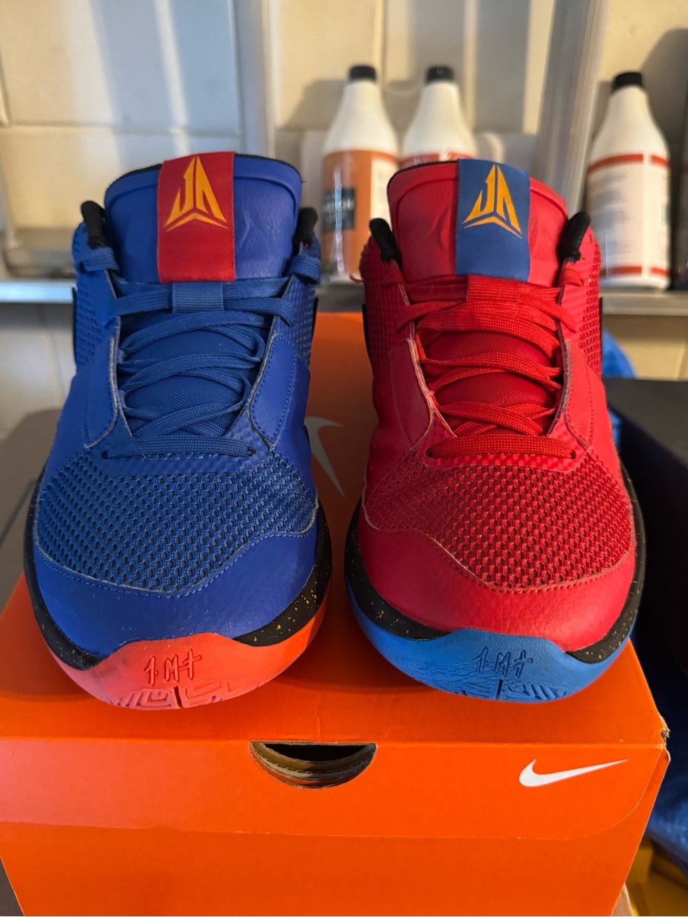 Nike ja 1 Blue and Red Basketball Sneakers